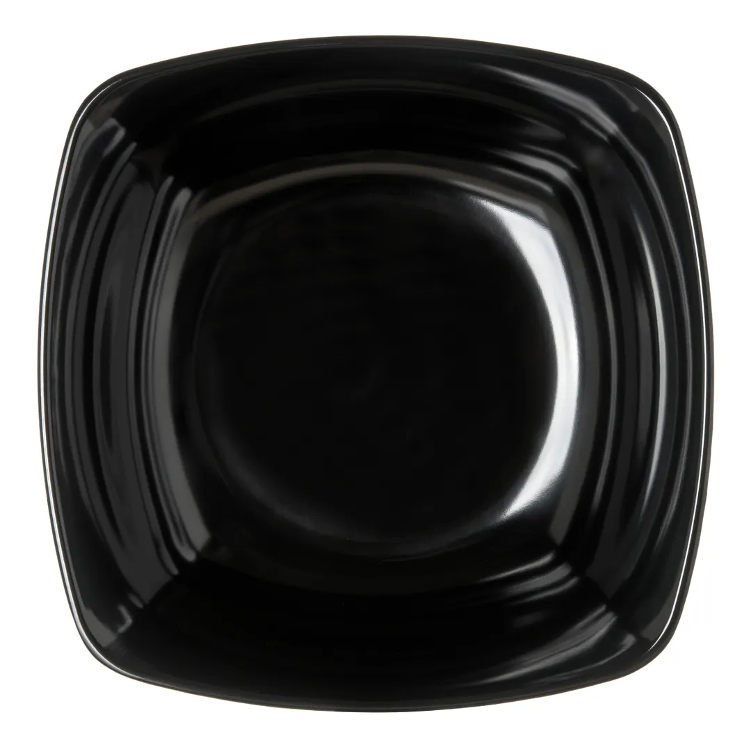 Carlisle 3336003 - 5 Qt Square Flared Bowl, 11-3/4" Black Melamine, Dishwasher Safe, NSF, BPA Free