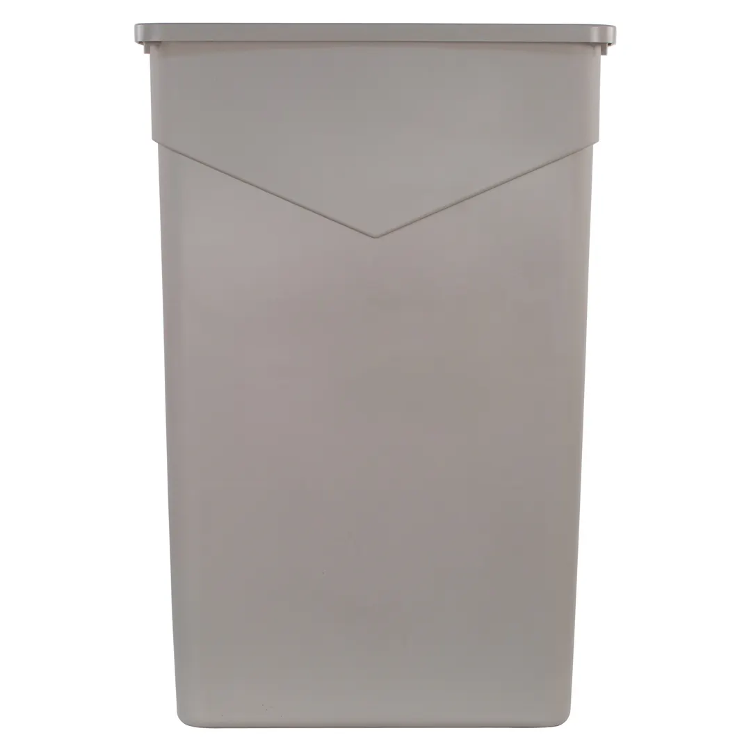 Carlisle 34202306 Trimline™ Container, 23‑Gallon Rectangular Poly, Beige, Tabs, Bottom Handles