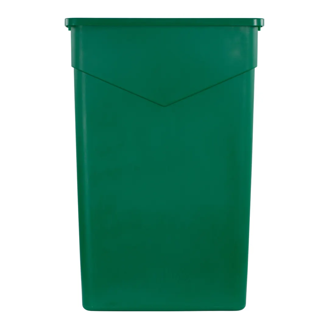 Carlisle 34202309 Trimline 23‑Gallon Rectangular Commercial Trash Can, Heavy‑Duty Polyethylene, Green