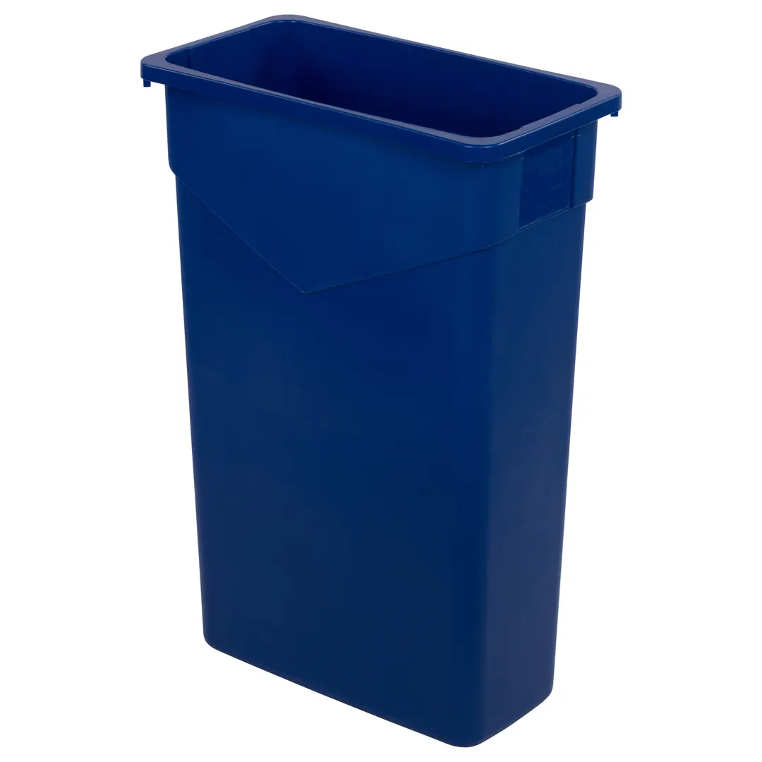 Carlisle 34202314 Trimline 23‑Gallon Rectangular Blue Polyethylene Container with Corner Tabs, Handles