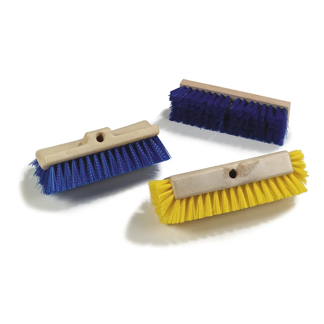 Carlisle 3619714 Flo‑Pac Dual Surface Floor Scrub Brush Head, 10" Blue Polypropylene, BPA‑Free