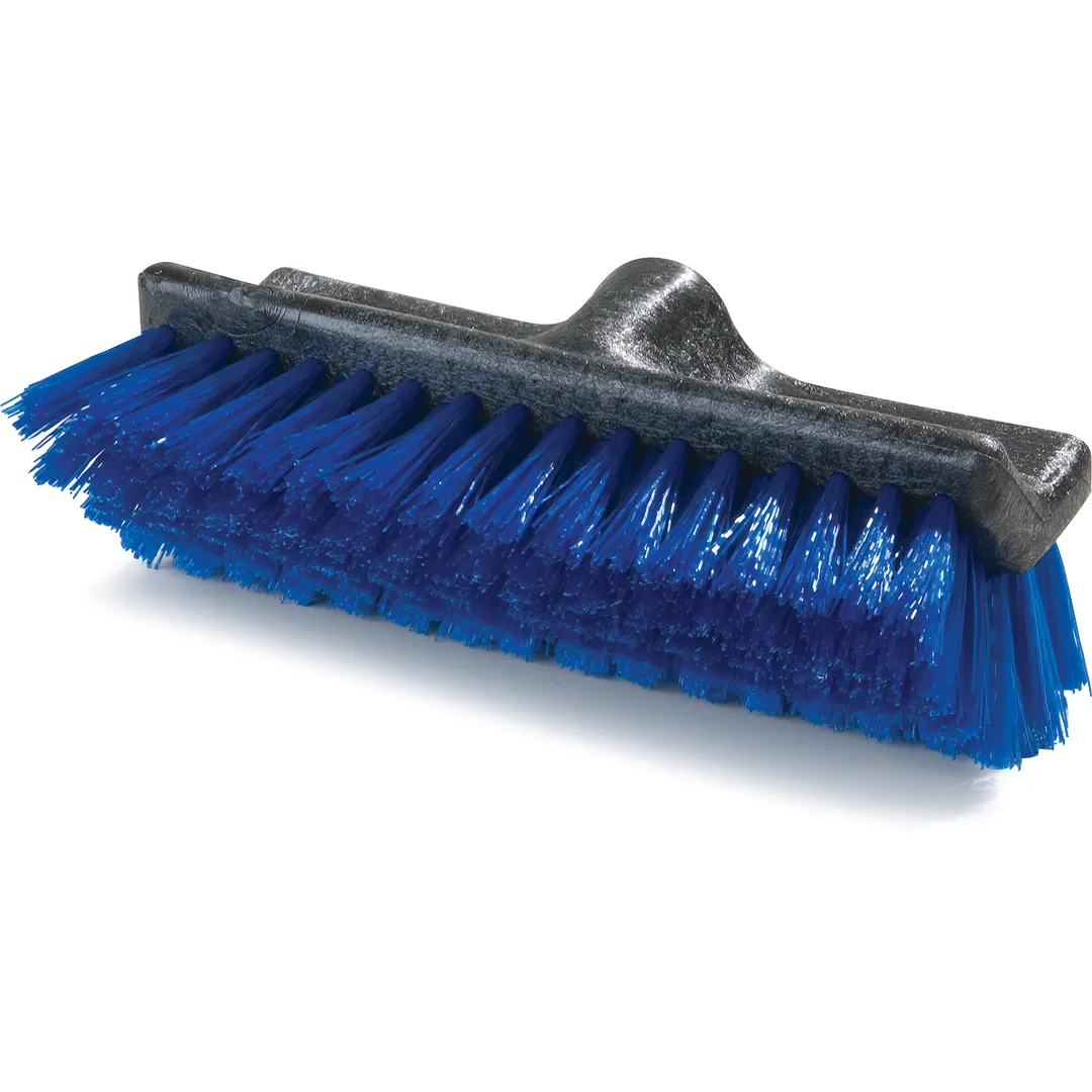 Carlisle 3619714 Flo‑Pac Dual Surface Floor Scrub Brush Head, 10" Blue Polypropylene, BPA‑Free