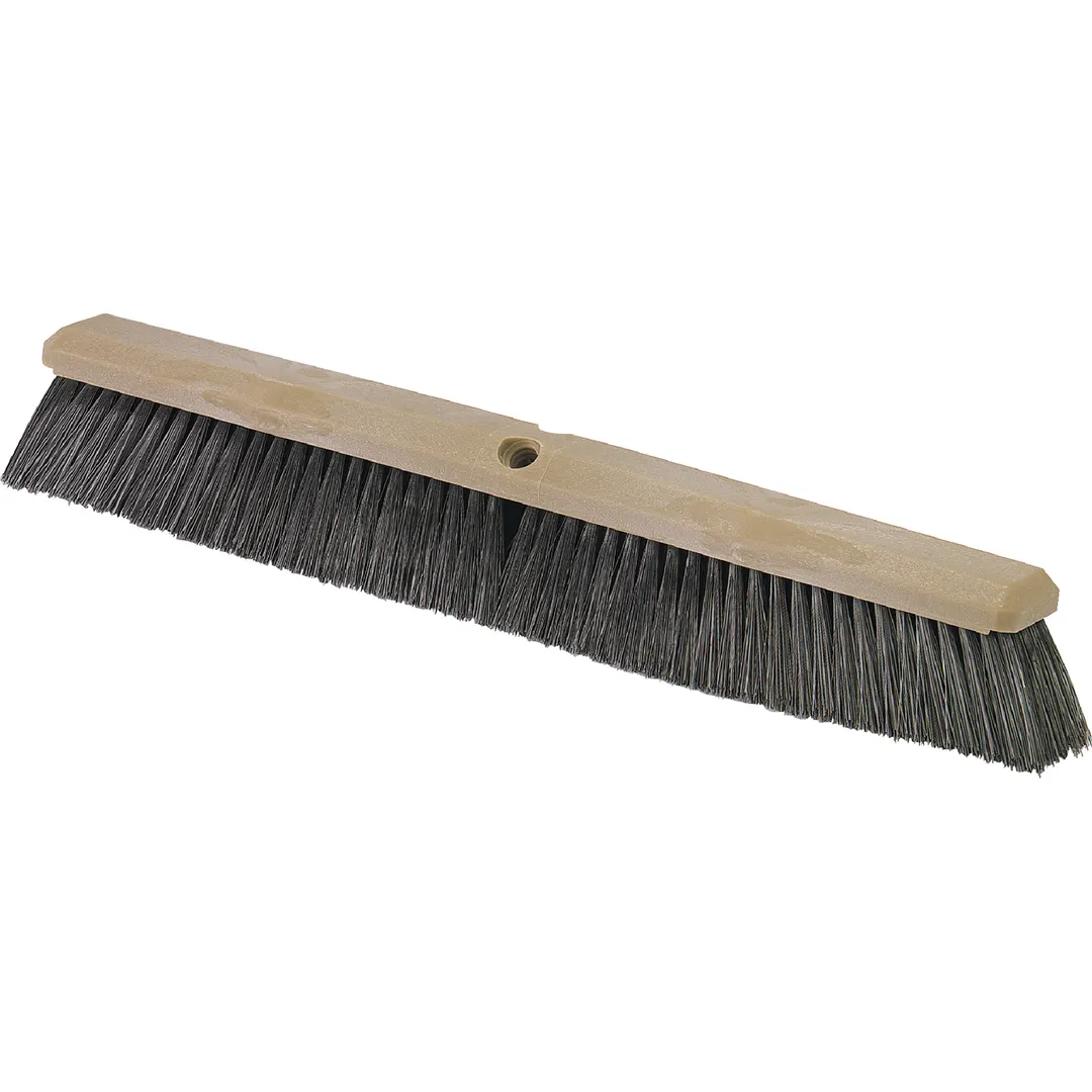 Carlisle 362208P1803 Push Broom Head, 18" Foam Block, Black Polypropylene Bristles, Fine/Medium Sweep