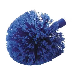 Carlisle 36340414 Flo-Pac Round Duster Head, 9" Long, 2-1/2" H x 7" Dia Polystyrene Bristles, Blue