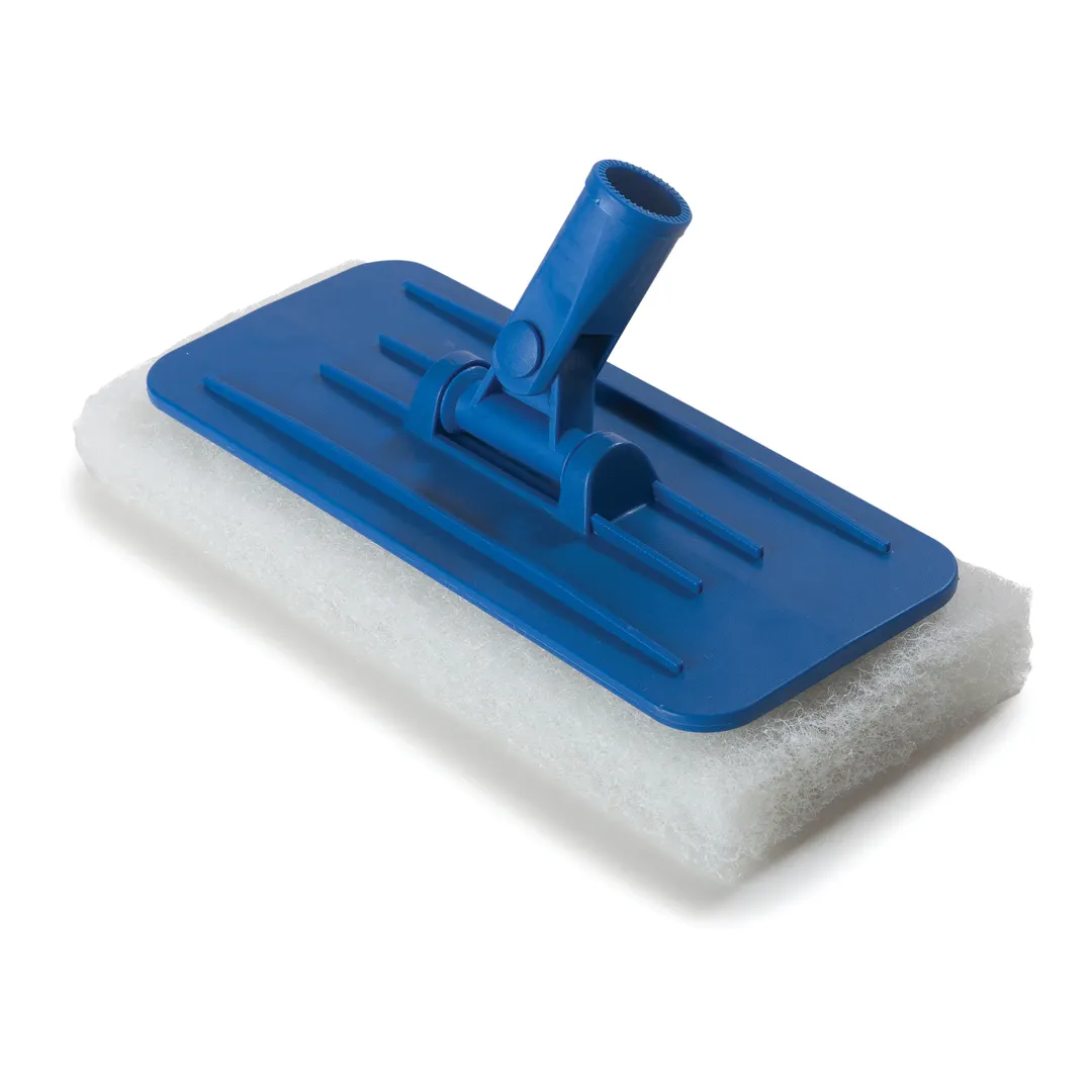 Carlisle 36538014 Flo-Pac Pad Holder, 9--1/4" Handle Style, Blue Plastic Scouring Pad Holder