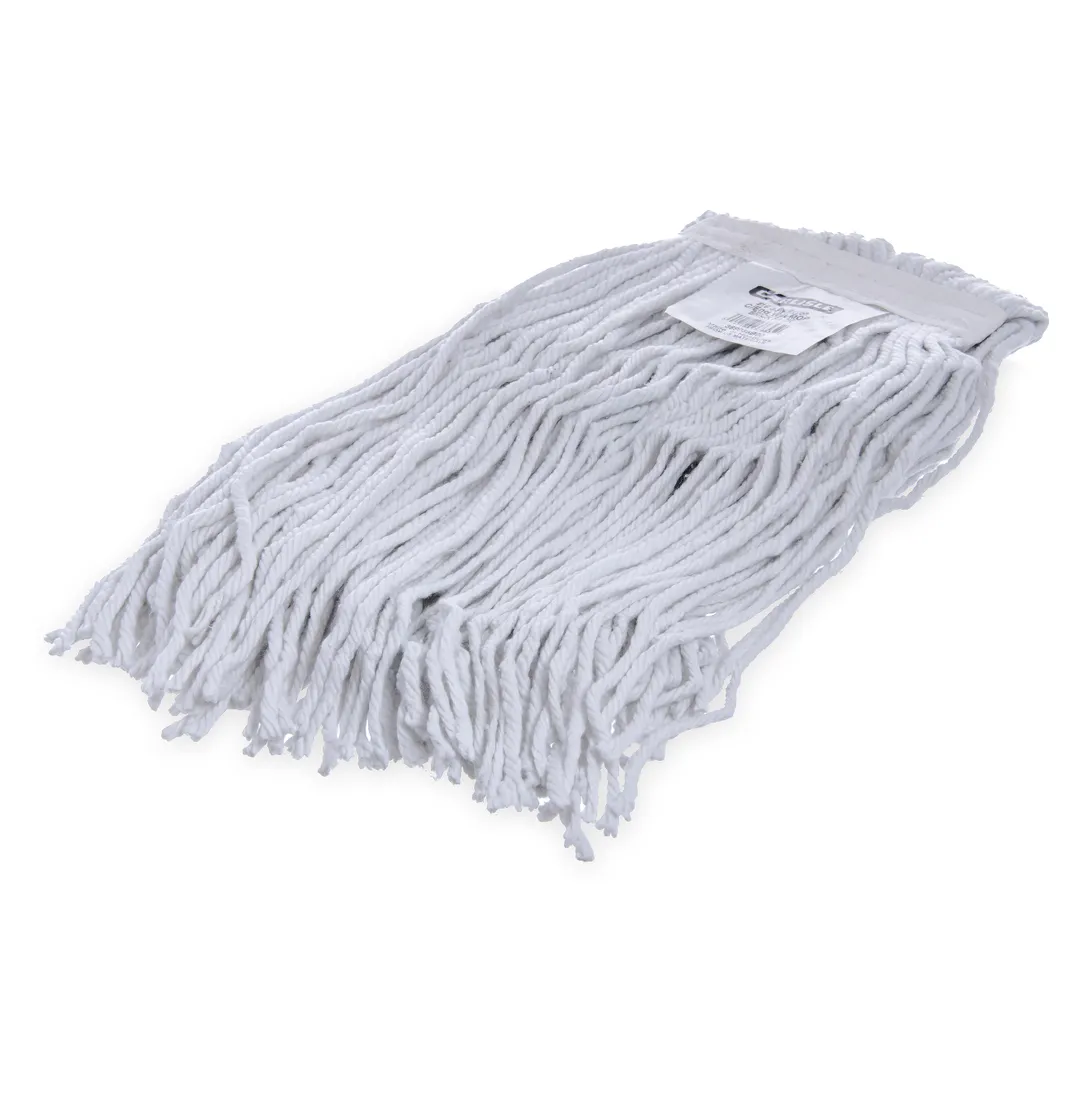 Carlisle 369066B00 Wet Mop Head - 16-Ounce #16 Bacterial Resistant Cut-End, 1-1/4" Polyester Band