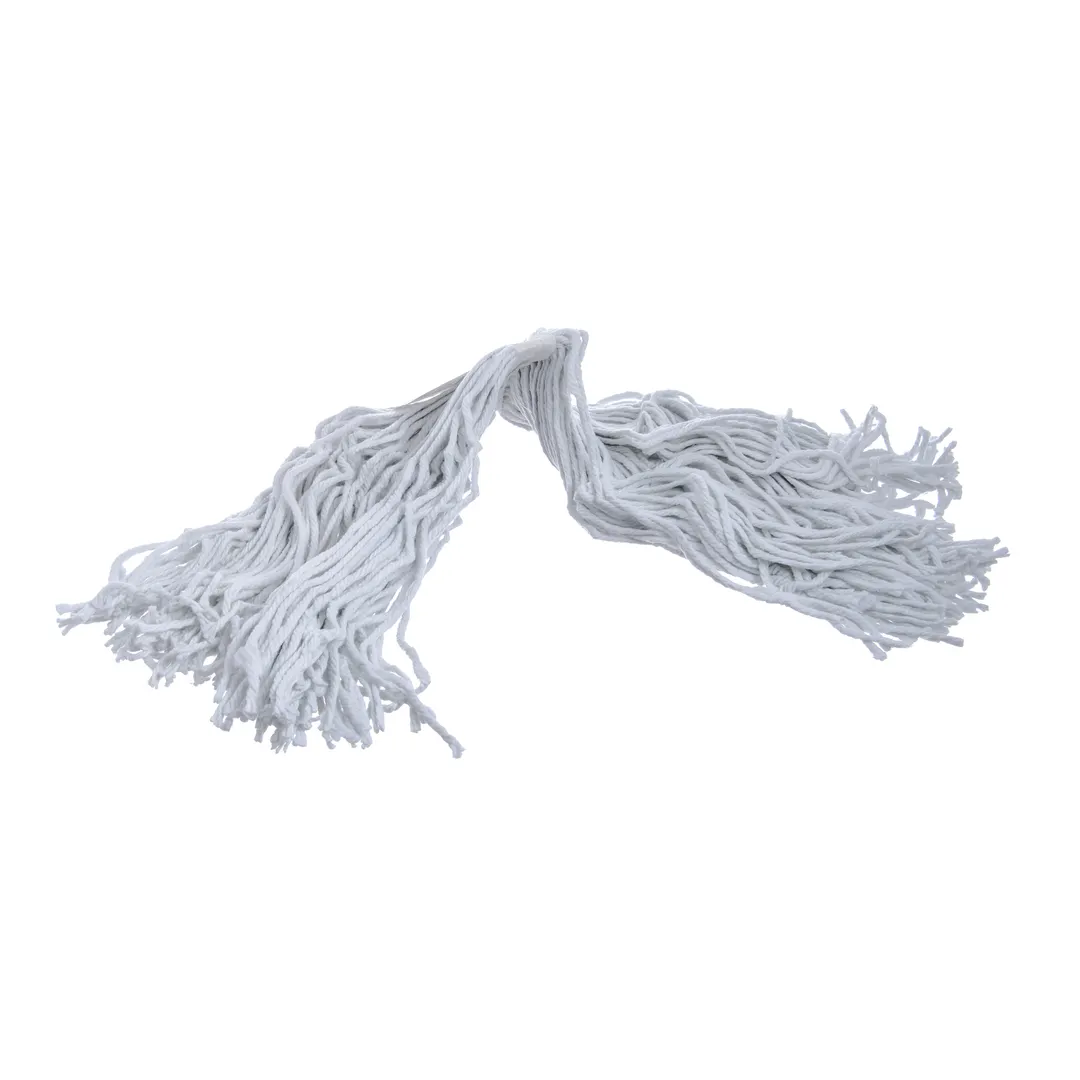 Carlisle 369070B00 Wet Mop Head - 20-oz #20, White Rayon with 1-1/4" Band, Mildew-Resistant Cut-End