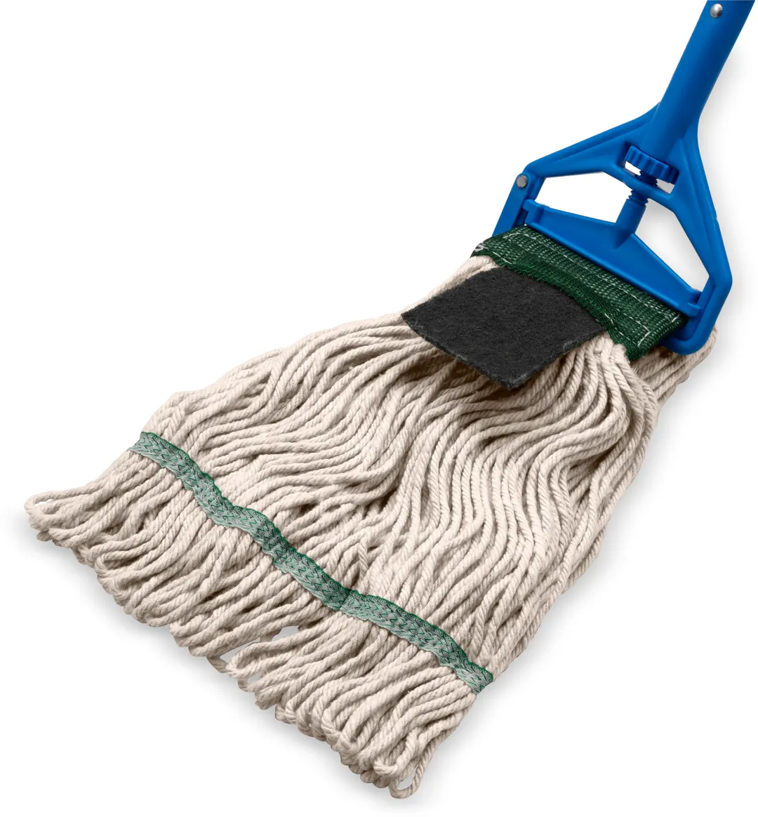 Carlisle 369418S00 Wet Mop Head - Medium 5" Band, Loop End, 4‑Ply Cotton/Synthetic Blend