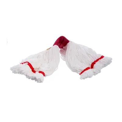 Carlisle 36942002 Wet Mop Head - Medium White Microfiber Yarn, Looped End, 5" Vinyl‑Coated Band
