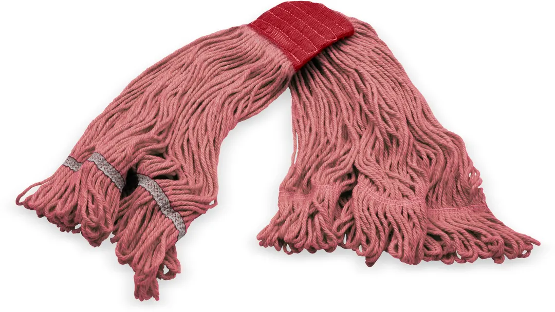 Carlisle 369424B05 Wet Mop Head - 5" Red Band, Loop End, 4‑Ply Cotton/Synthetic Blend Cleaning