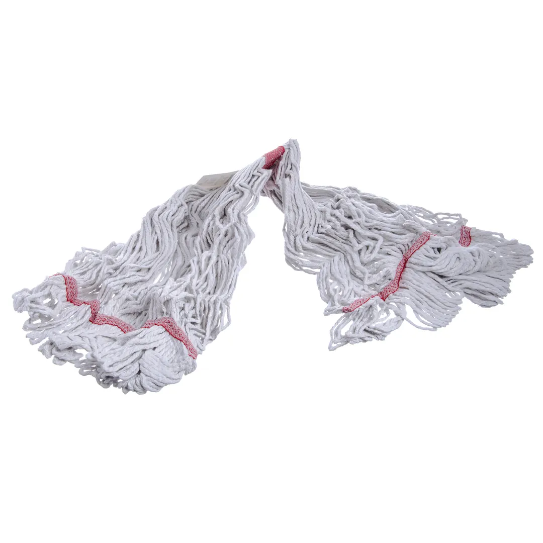Carlisle 369425B00 Wet Mop Head - Large 4‑Ply Loop‑End, Cotton/Synthetic Yarn, 1‑1/4" Polyester Band