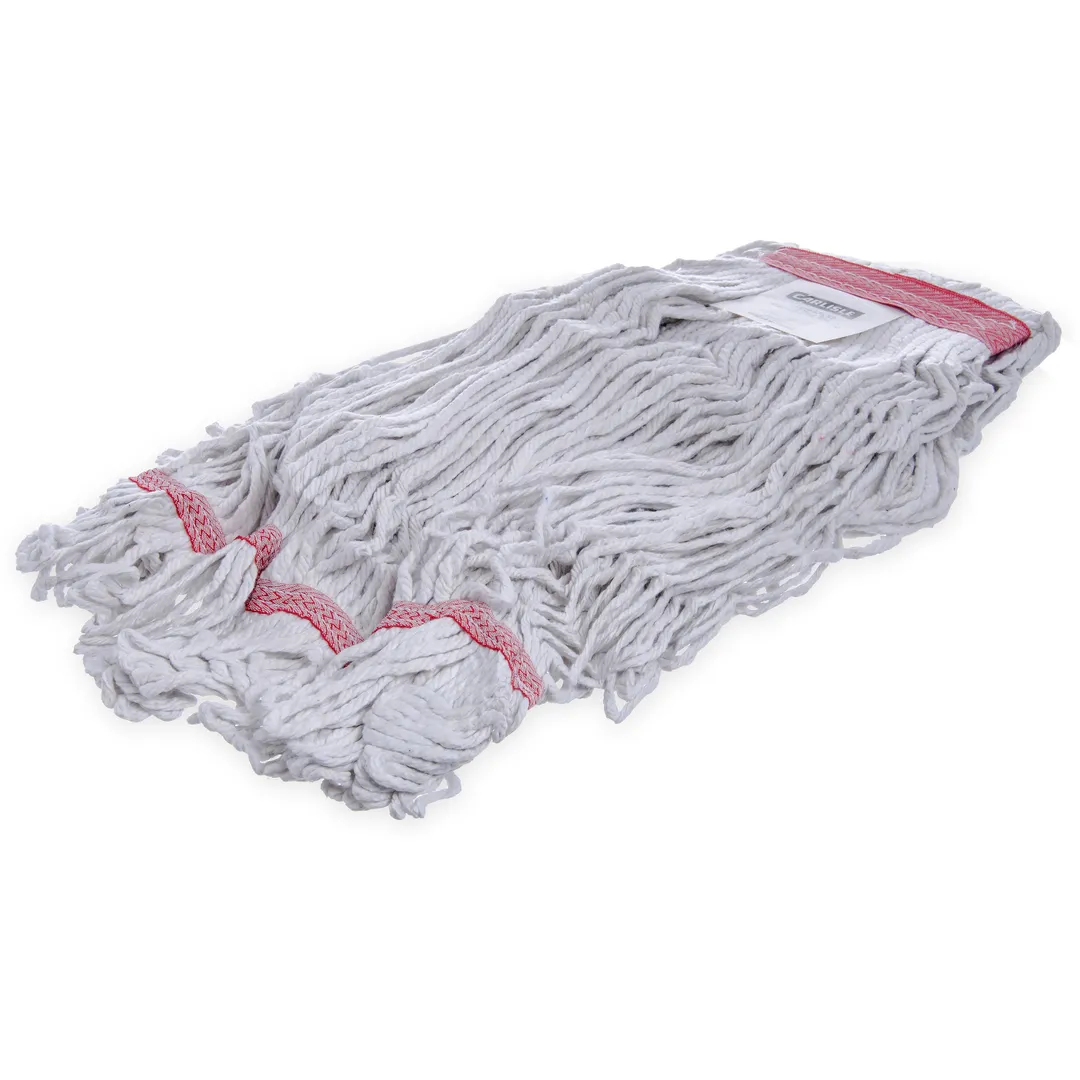 Carlisle 369425B00 Wet Mop Head - Large 4‑Ply Loop‑End, Cotton/Synthetic Yarn, 1‑1/4" Polyester Band