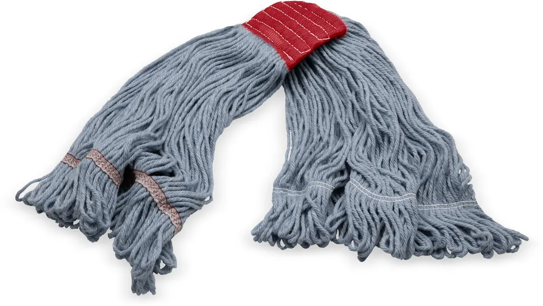 Carlisle 369553B00 Wet Mop Head - Large 5" Blue Loop End, 4‑Ply Cotton, All‑Purpose Wet Mop