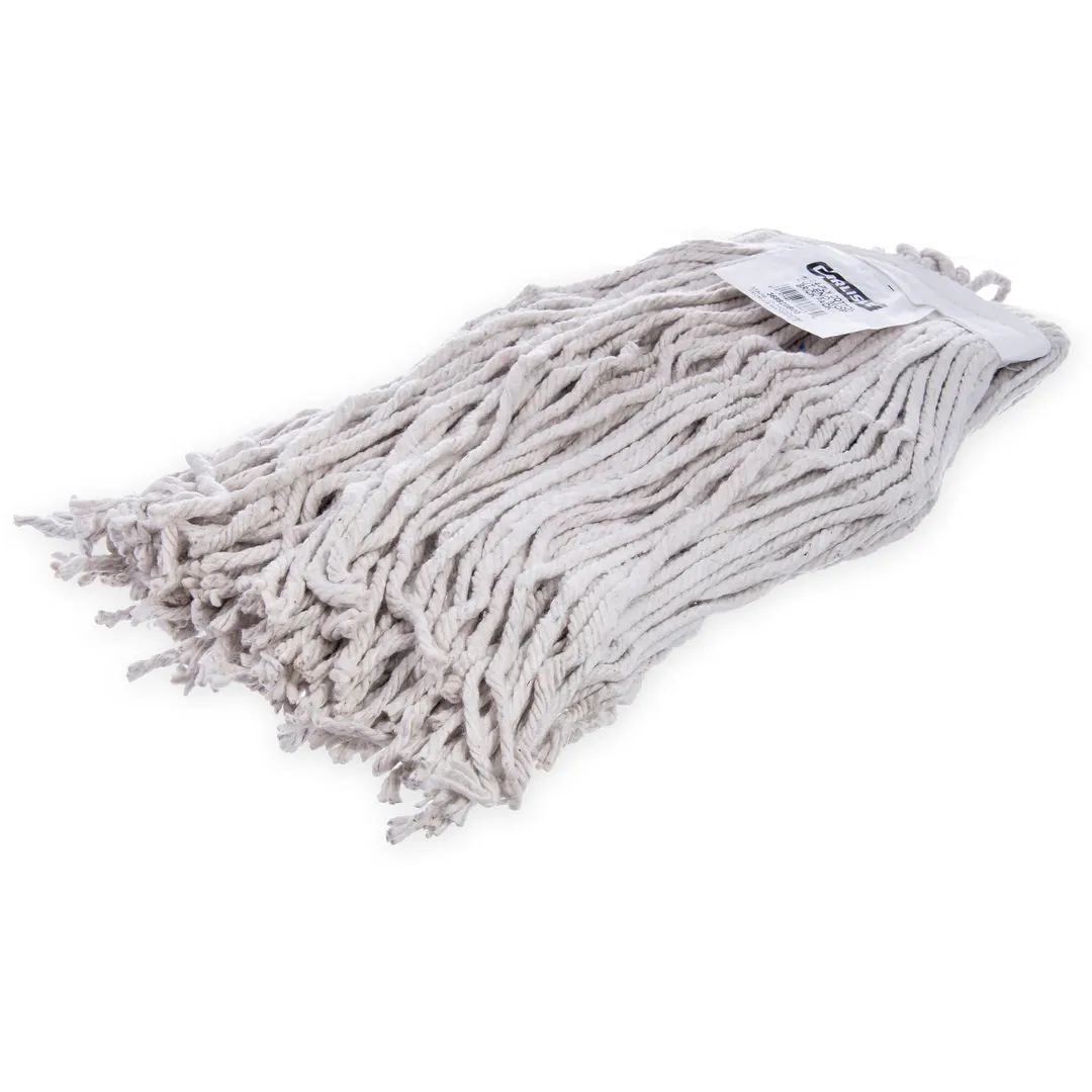 Carlisle 369820B00 Wet Mop Head - Medium 20‑oz #20, Cotton, 4‑Ply Cut‑End, 1‑1/4" Polyester Band