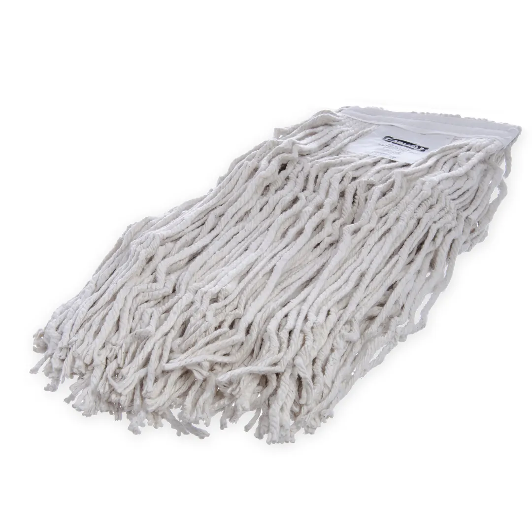 Carlisle 369824B00 Flo‑Pac Wet Mop Head – Large 24‑oz Cotton, 4‑Ply Cut‑End, 1‑1/4" Polyester Band