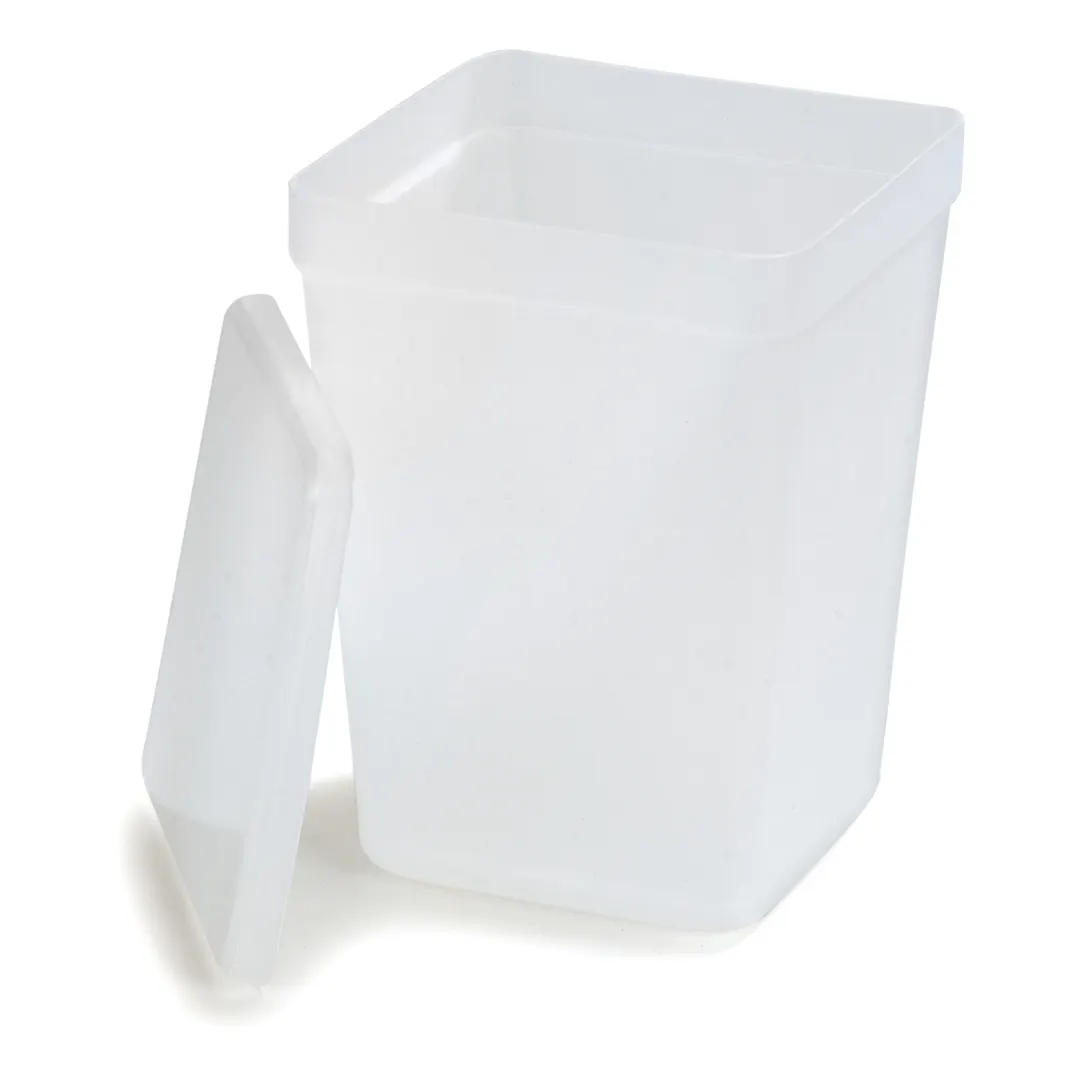 Carlisle 38600CL 2-Quart Container, 5-1/4"W x 5-1/4"D x 6"H, Polypropylene, Translucent, with Lid