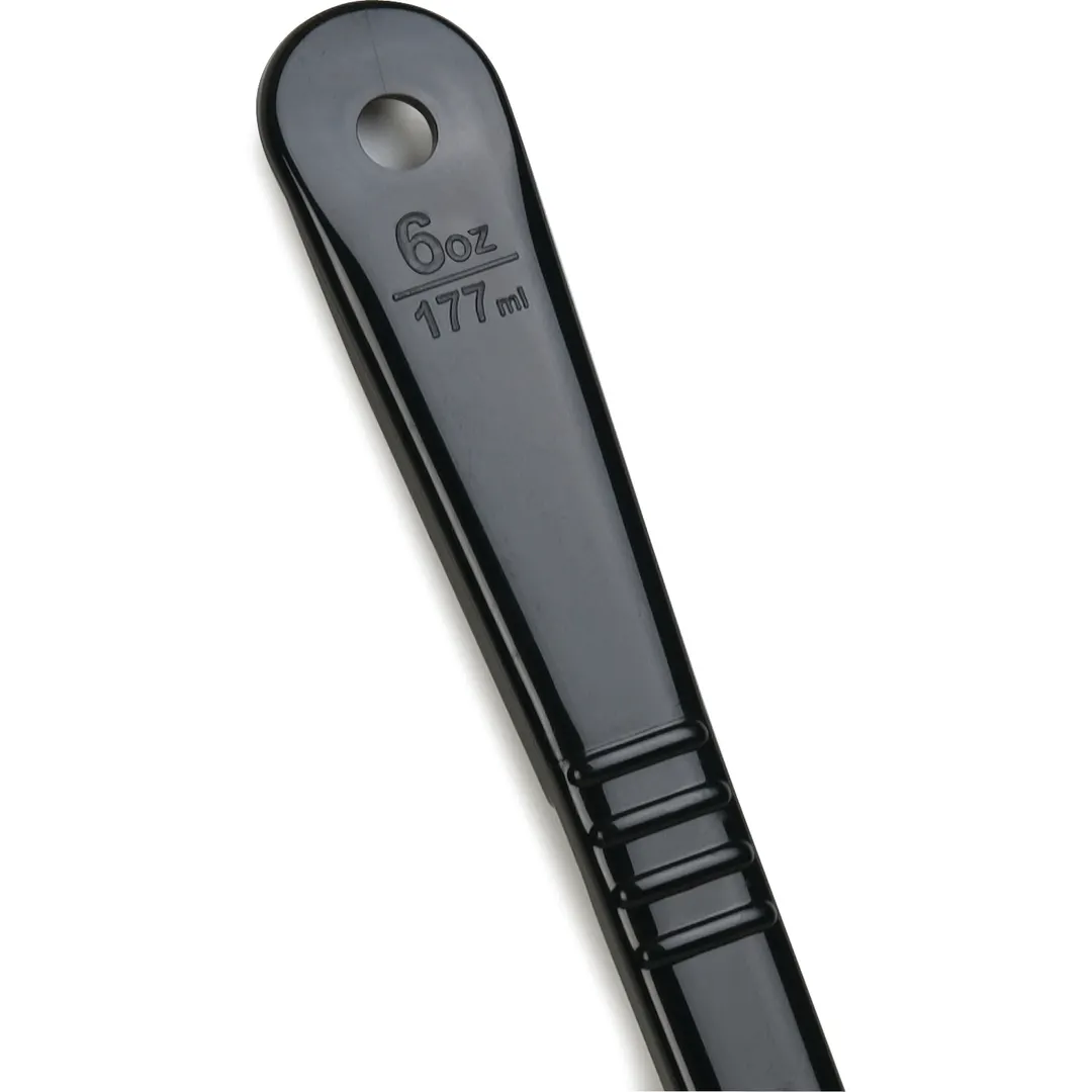 Carlisle 399003 Portion Spoon, 6 Oz Black Plastic, Thumb‑Grip, Heat‑Resistant, Dishwasher Safe