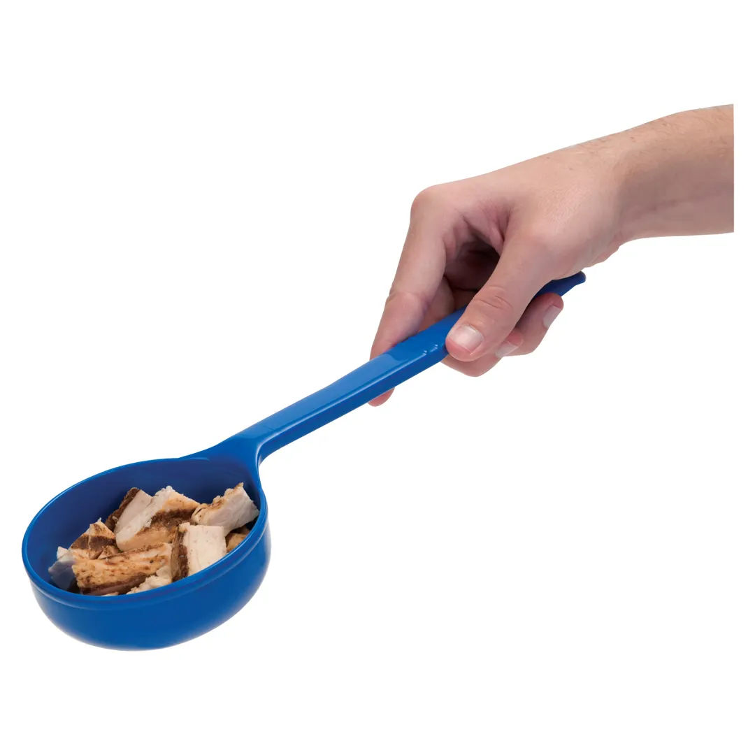 Carlisle 399214 Carlisle - Measure Misers Portion Spoon, 8 Oz., Solid, Long Handle With Thumb Grip