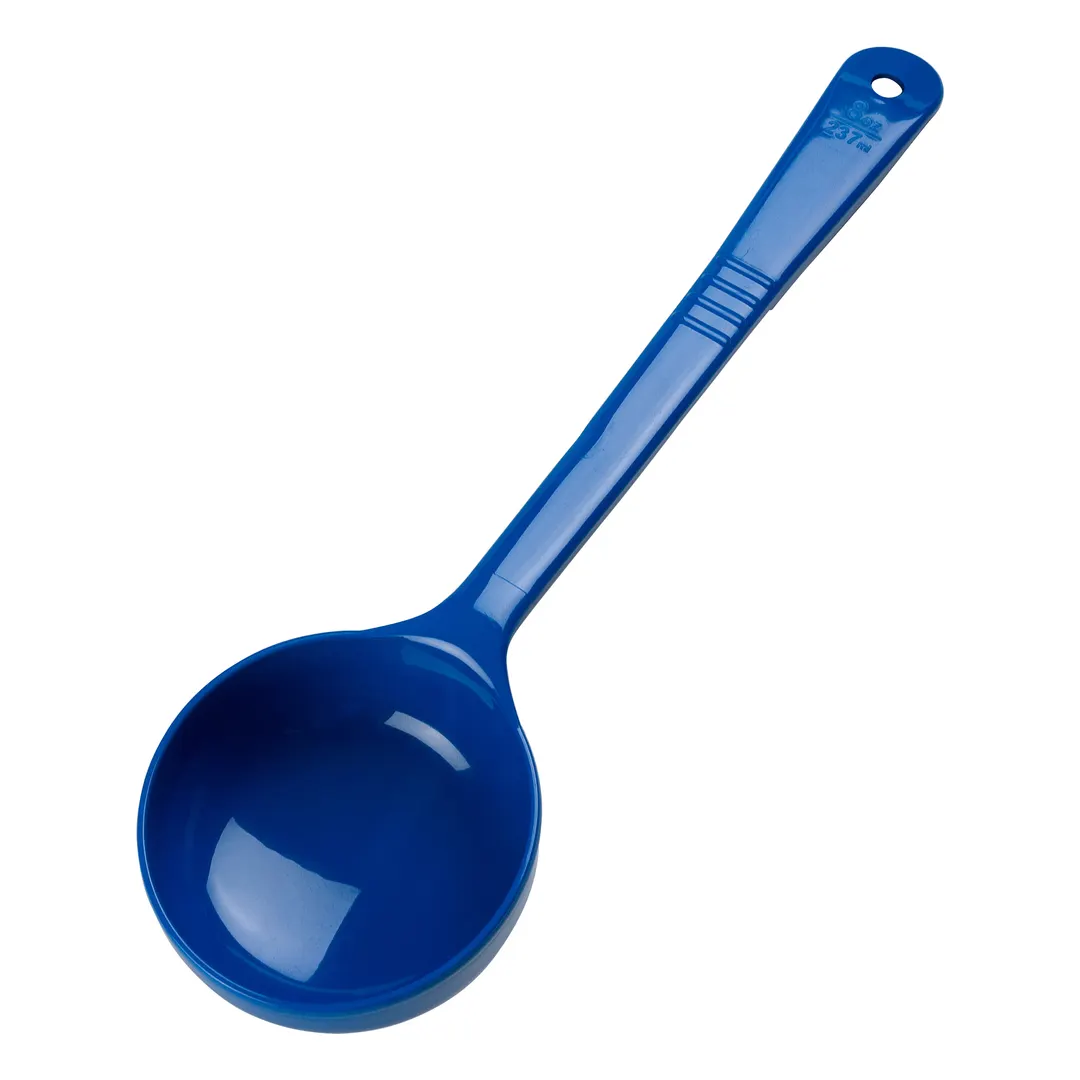 Carlisle 399214 Carlisle - Measure Misers Portion Spoon, 8 Oz., Solid, Long Handle With Thumb Grip