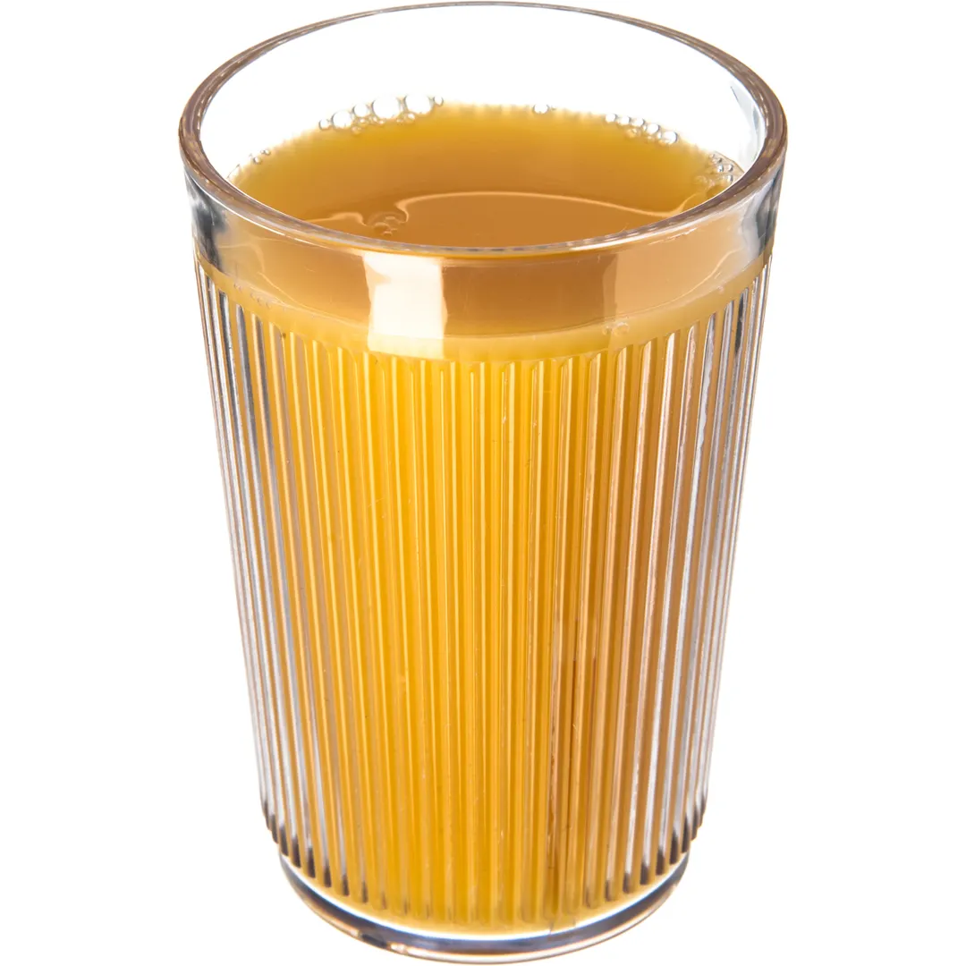 Carlisle 400807 - Crystalon Stack-All 8oz Tumbler, Clear Ribbed, SAN Plastic, BPA‑Free