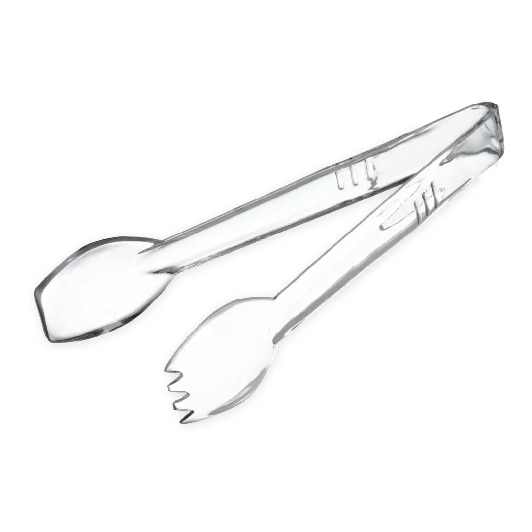 Carlisle 400907 Carly Salad Tongs, 9"L, Polycarbonate, Clear, Temperature Resistant