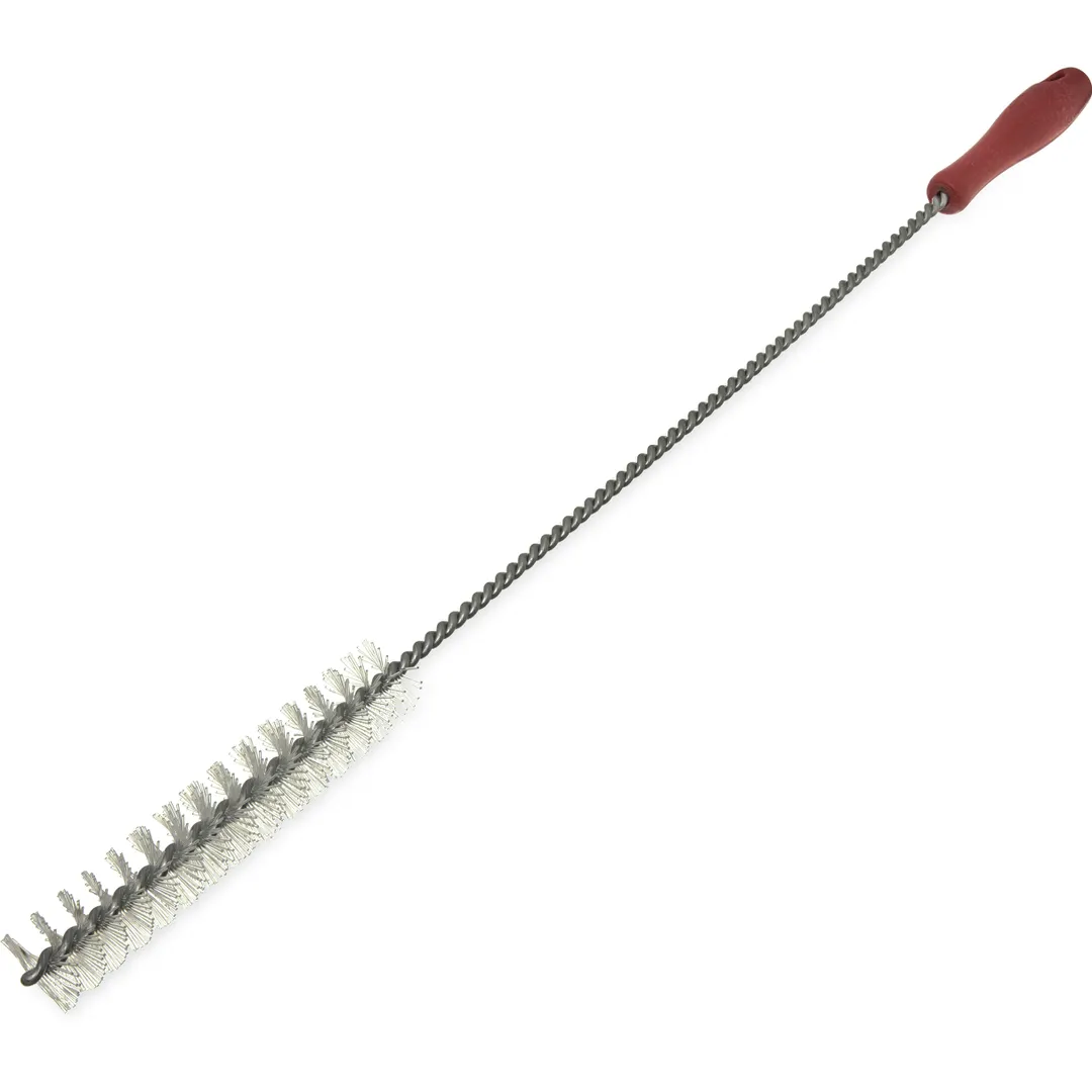 Carlisle 4011005 Sparta Fryer Brush, 28" Long, Stiff Teflon Wire Bristles, Red Handle