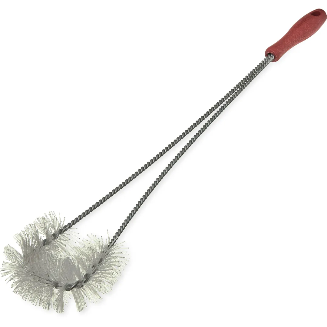 Carlisle 4011205 Fryer Brush – 24" Long, 2" Dia. Teflon® Bristles, Heat‑Resistant 500°F, Red Handle