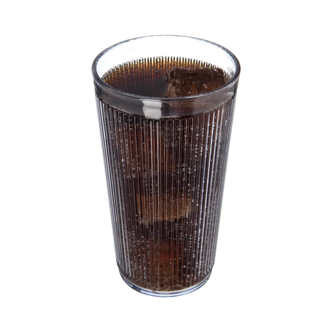 Carlisle 401607 Crystalon Stack-All 16oz Clear Ribbed Tumbler, SAN, BPA‑Free, Dishwasher Safe