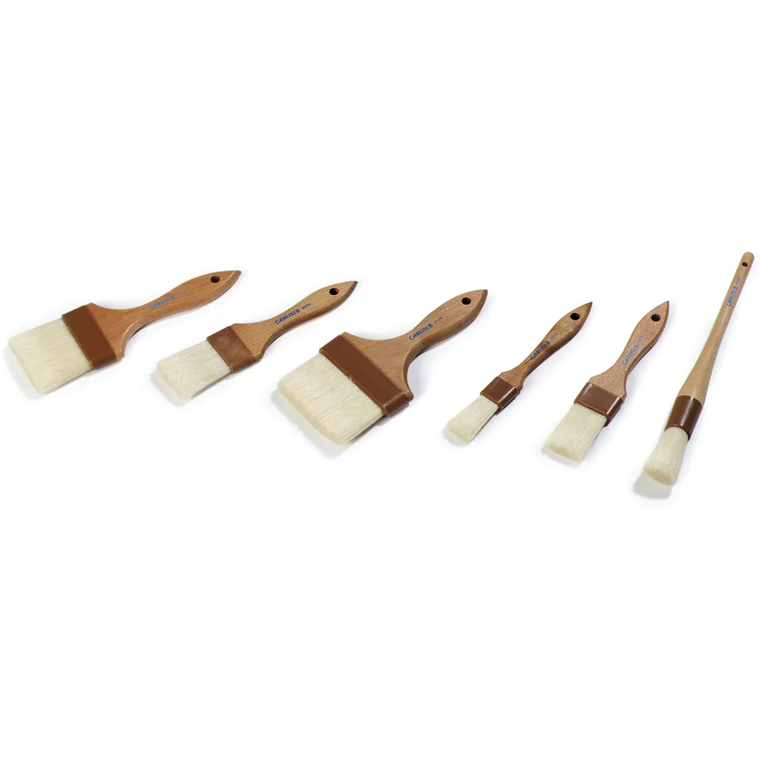 Carlisle 4037200 Basting Brush, 1" Wide Boars Hair, 5" Wooden Handle, Heat Resistant 500°F