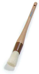 Carlisle 4038000 Basting Brush, 1" Round Boars Hair, 8" Wooden Handle, Heat Resistant, Made in USA