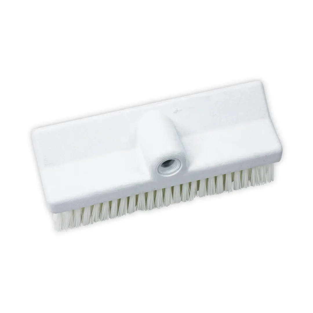 Carlisle 40423EC02 Floor Brush Head, 10" White Plastic Block, Polyester Bristles, BPA Free - 1/Each