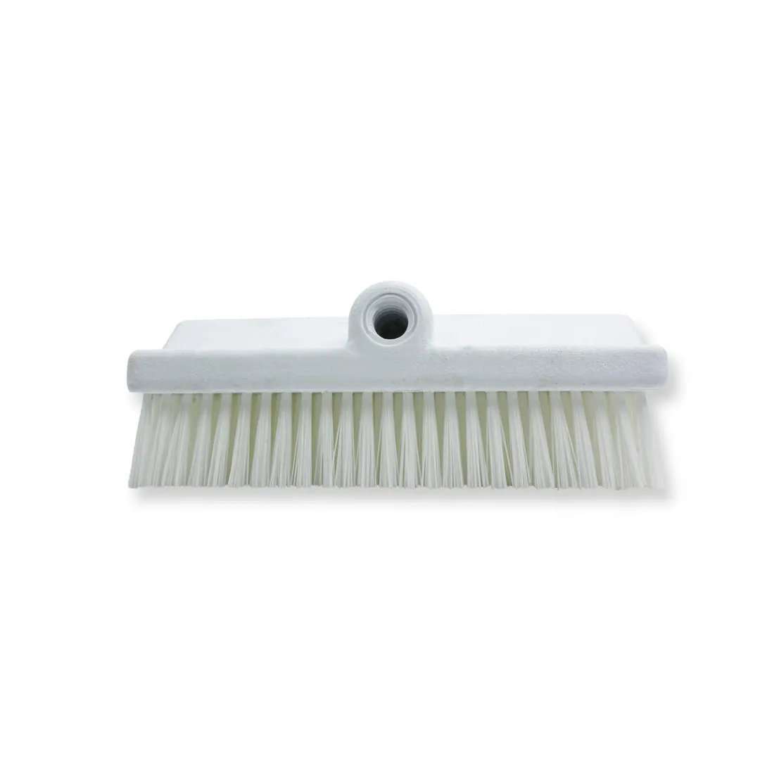 Carlisle 40423EC02 Floor Brush Head, 10" White Plastic Block, Polyester Bristles, BPA Free - 1/Each