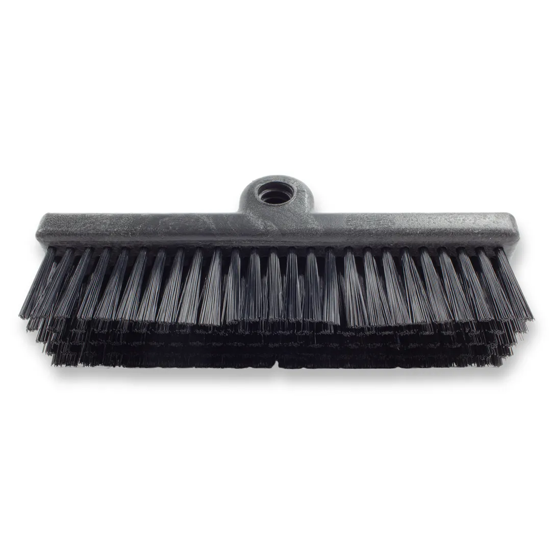 Carlisle 40423EC03 Sparta Dual Floor Brush Head, 10" Black Plastic Block, Bristles, BPA Free