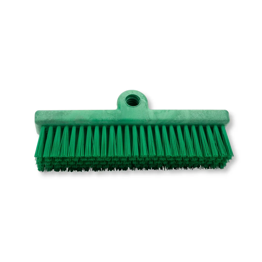 Carlisle 40423EC09 Sparta Floor Scrub Brush Head, 10" Green Plastic Block, Polyester Bristles