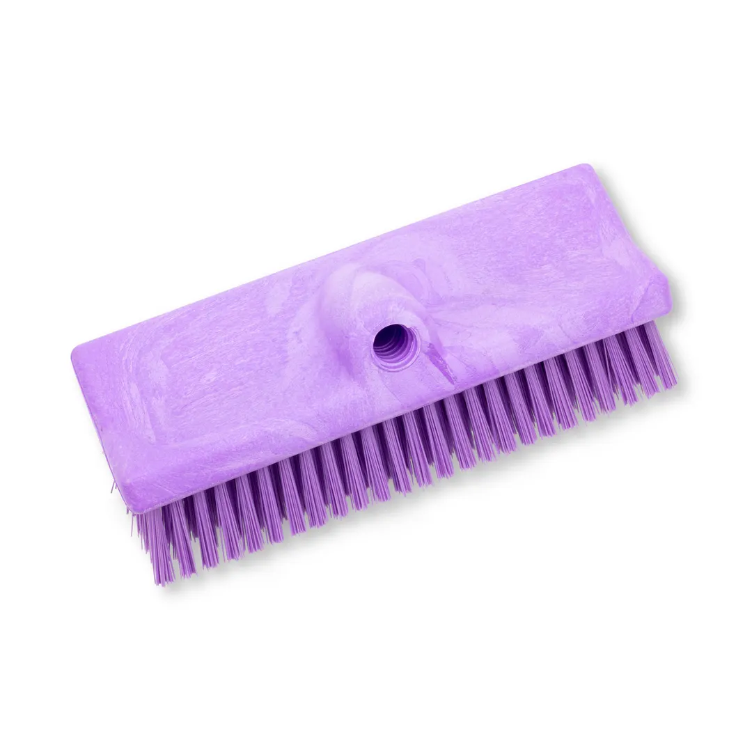 Carlisle 40423EC68 - Sparta Dual Floor Brush Head, 10" Block, Polyester Bristles, Purple, BPA Free