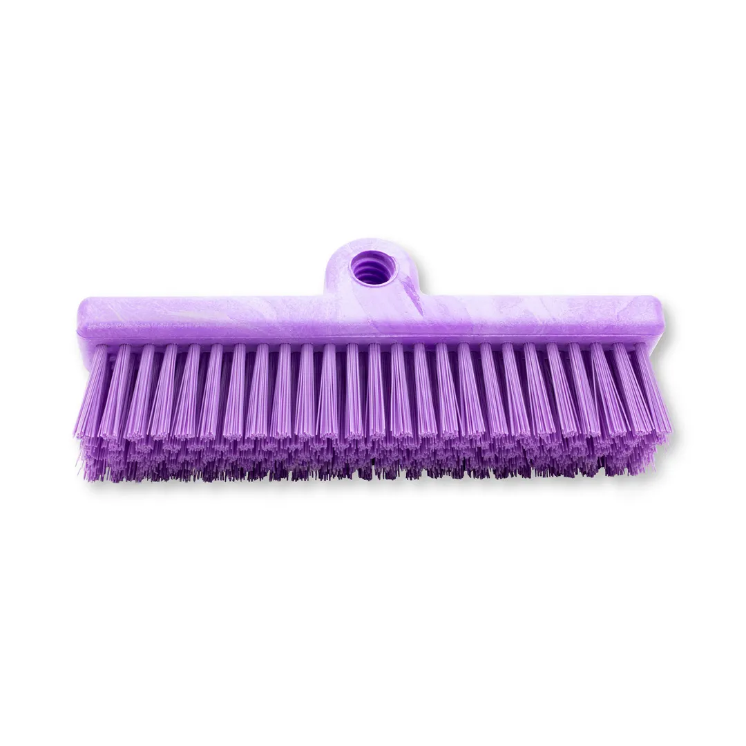Carlisle 40423EC68 - Sparta Dual Floor Brush Head, 10" Block, Polyester Bristles, Purple, BPA Free