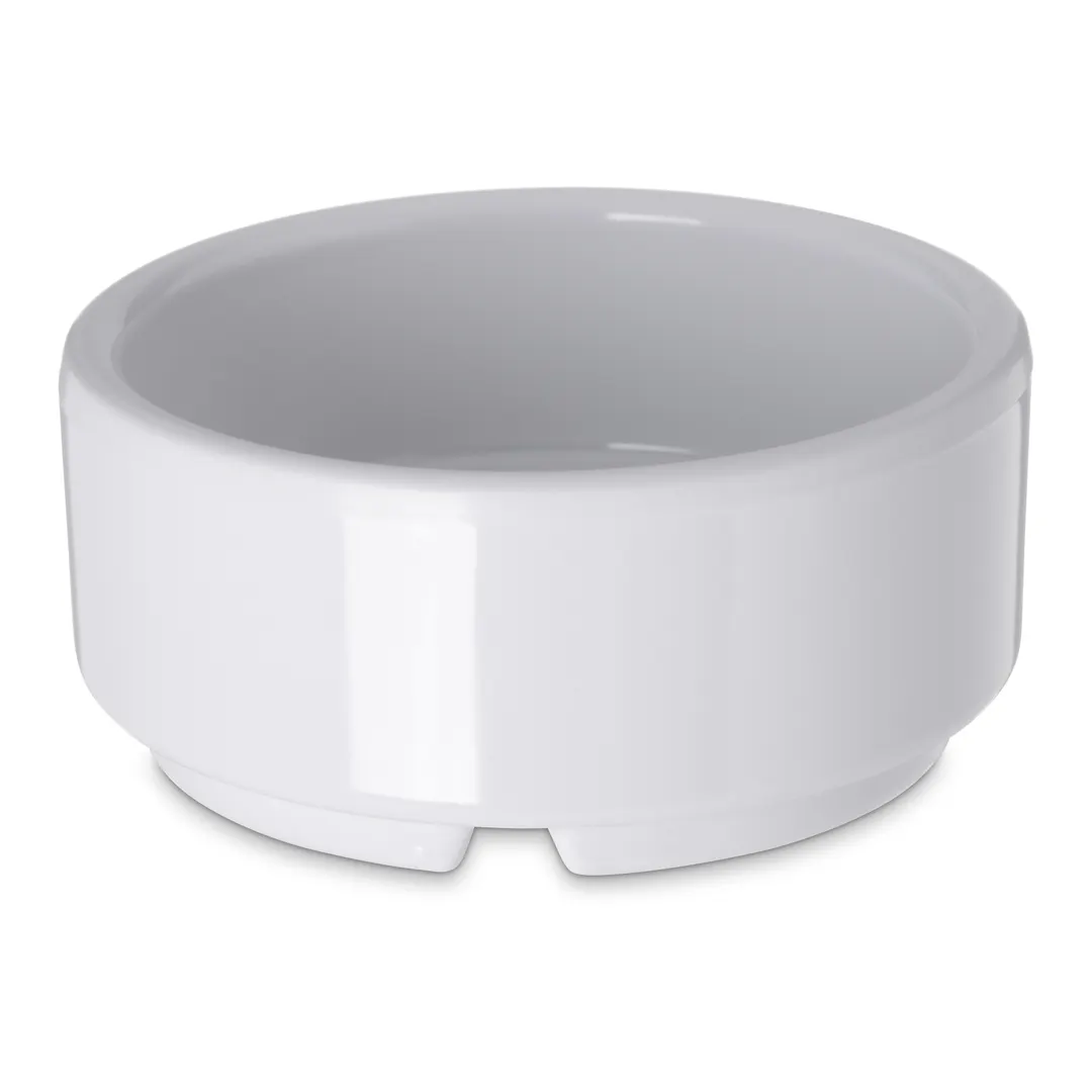 Carlisle 41002 Plastic Ramekin, 2‑Oz, 2‑7/8" Dia., Footed, Melamine, Dishwasher Safe, NSF, BPA‑Free