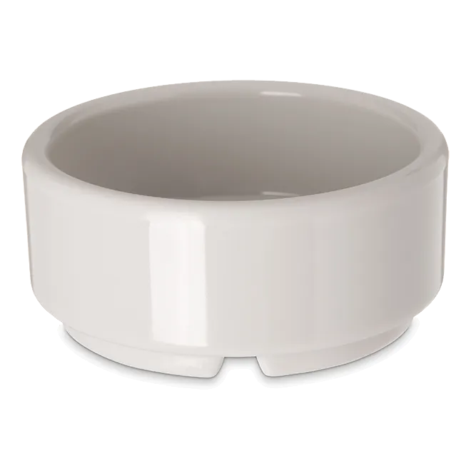 Carlisle 41042 Plastic Ramekin, 2‑Oz, 2‑7/8" Dia., Footed, Bone Melamine, NSF Certified, BPA‑Free
