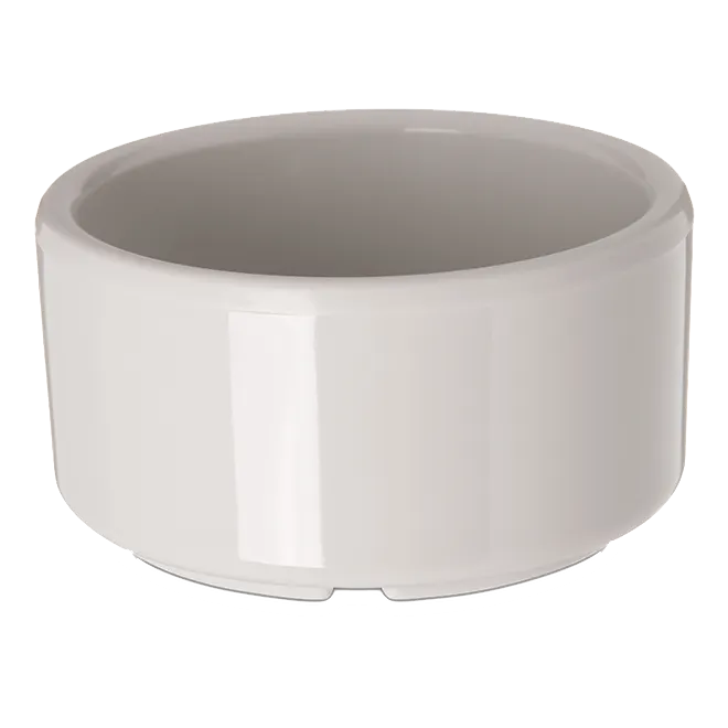 Carlisle 41242 Plastic Ramekin, 3 oz, 3" Diameter, Bone Melamine, Dishwasher Safe, Stackable