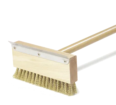 Carlisle 4152000 Sparta Oven Brush & Scraper, 42" Long, 1-1/4"L Crimped Brass Wire Bristles