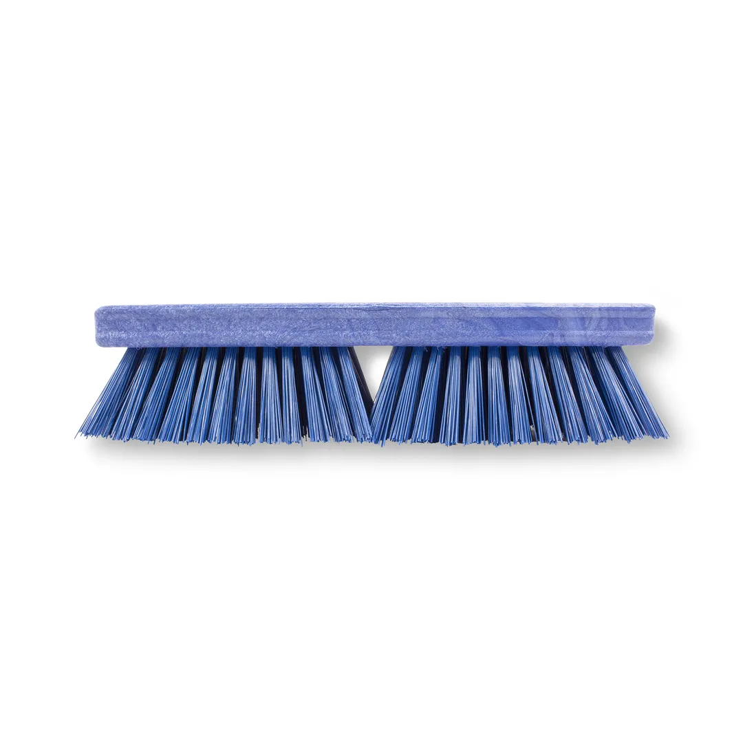Carlisle 41722EC14 Sparta Deck Brush – 10" Long, Medium Polyester Bristles, Blue Plastic Block,