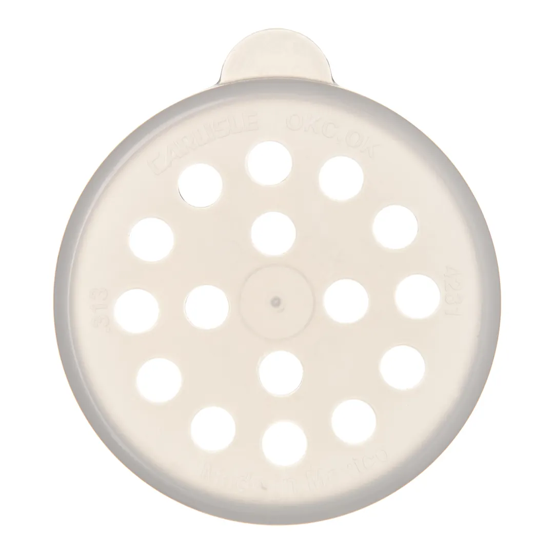Carlisle 423130 Parsley Dredge Lid, Clear Polycarbonate, Perforated Top, BPA‑Free, 2" Diameter