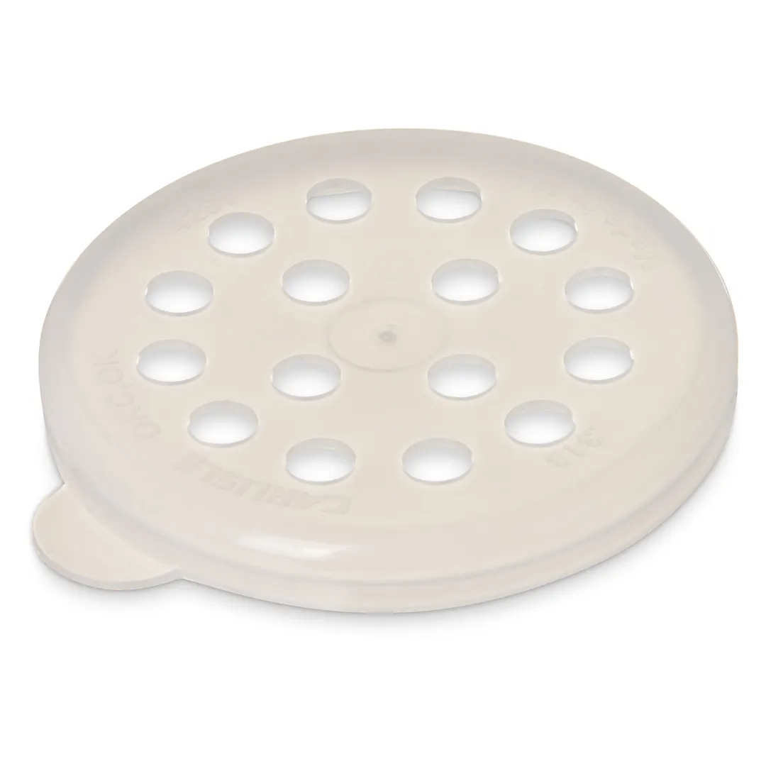 Carlisle 423130 Parsley Dredge Lid, Clear Polycarbonate, Perforated Top, BPA‑Free, 2" Diameter