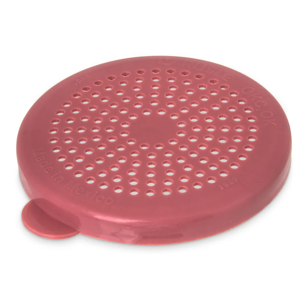 Carlisle 425155 Shaker/Dredge Lid, 3-1/8" Diameter, Medium, Perforated Top, Rose Plastic