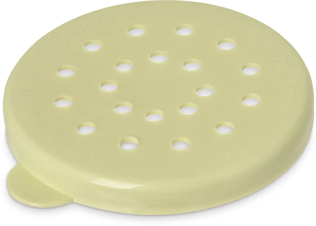 Carlisle 426104 Cheese Dredge Lid, Polyethylene Yellow, BPA-Free, Kitchen Accessory