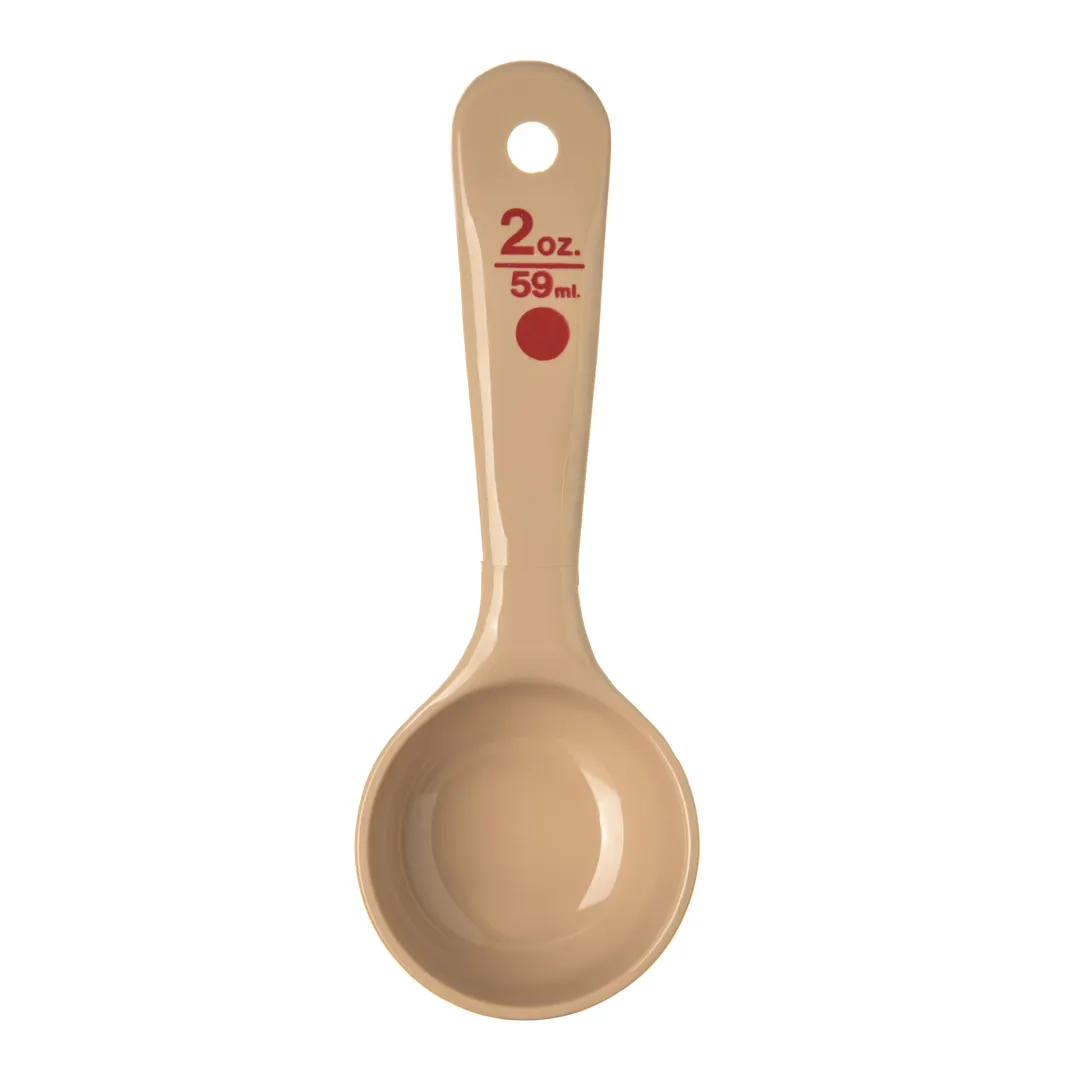 Carlisle 432406 Portion Server Spoon, 2 oz, Plastic, Beige Ivory Handle, NSF