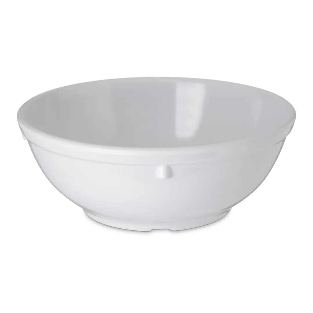 Carlisle 4352002 Dallas Ware Nappie Bowl 16oz 5" White Melamine Rim Dishwasher Safe BPA Free NSF