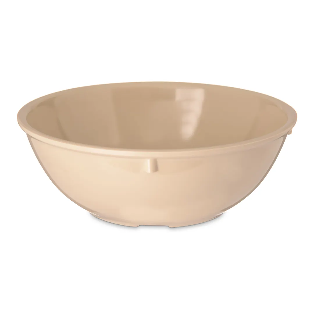 Carlisle 4352125 Nappie Bowl – 14oz, 5" Dia., Tan Melamine, BPA‑Free, Stackable, Dishwasher Safe