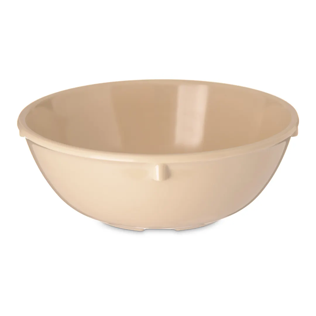 Carlisle 4352825 Nappie Bowl, 10 oz, 5" dia., Tan Melamine, Reinforced Rim & Foot, Dishwasher Safe