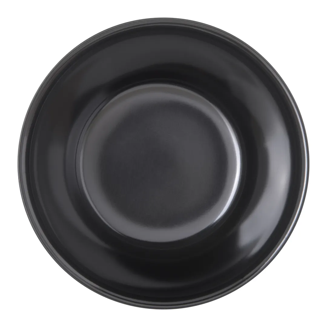 Carlisle 4354003 - Bouillon Cup, 8 Oz (3‑21/25" Dia.), Black Melamine, Rim, Dishwasher Safe